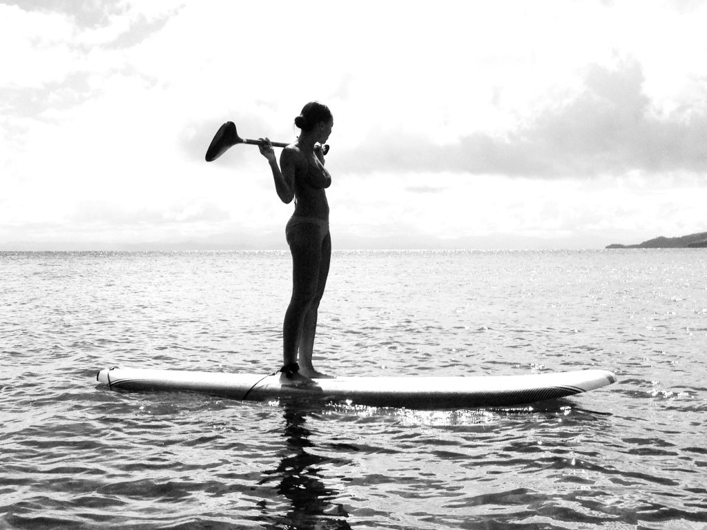 Stand up paddle boarding in Fiji