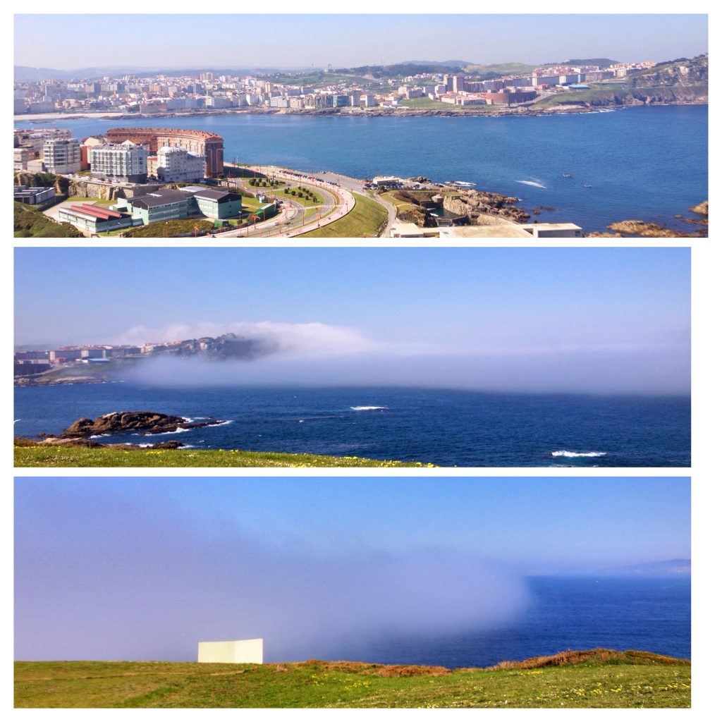 Crazy fog approaching La Coruña!