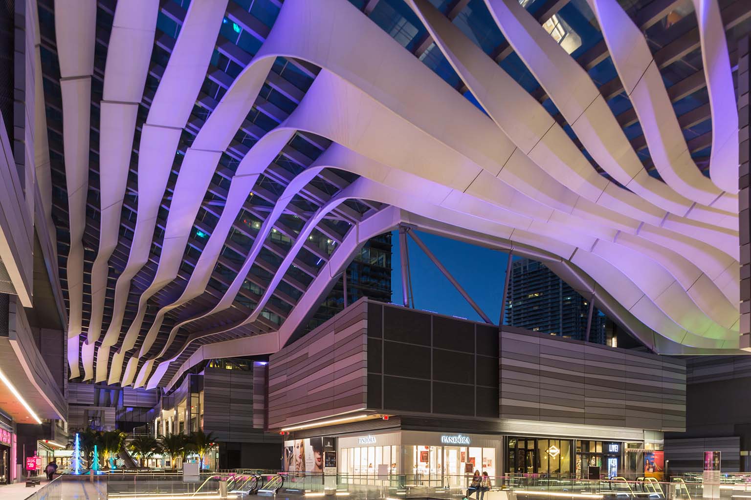Brickell City Centre’s high-tech architecture.